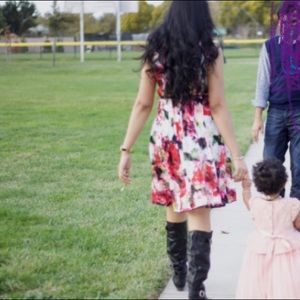 Adrianna Papell floral print fit and flare- size 4